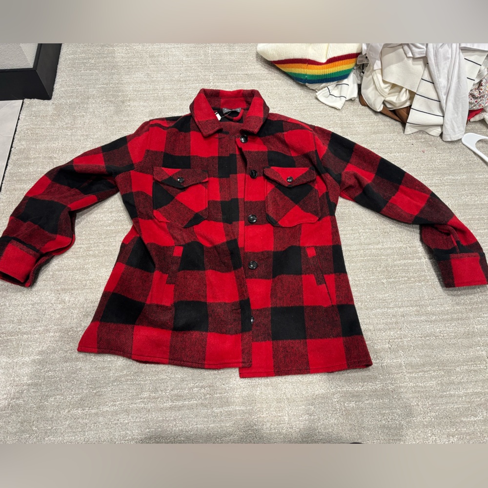 Sweet Lovely by Jen Red and Black Plaid Jacket